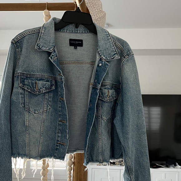 Lucky Brand Light Blue Cropped Jean Jacket - Picture 2 of 4